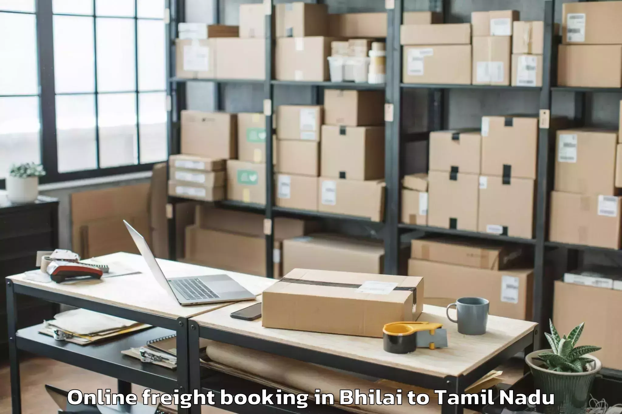 Book Your Bhilai to Udumalpet Online Freight Booking Today